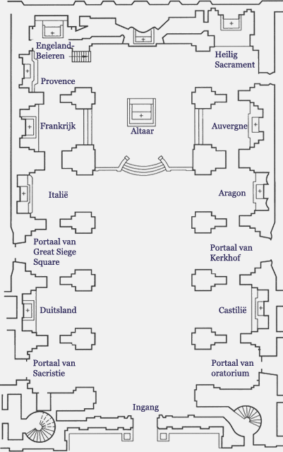 plattegrond van de st. John's Co-Kathedraal