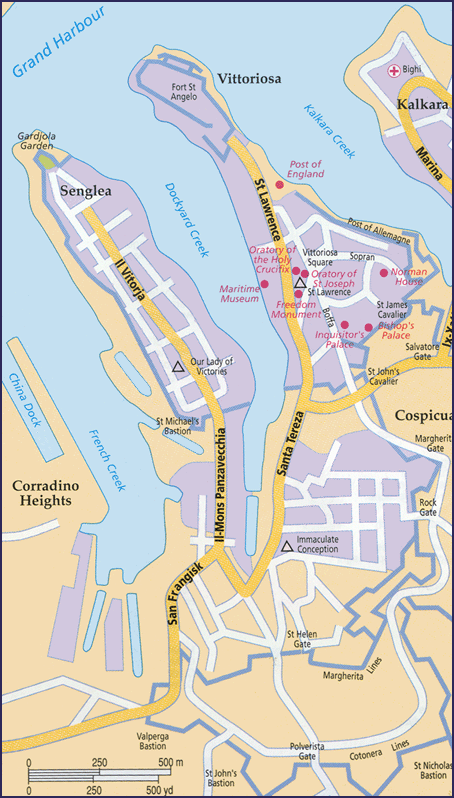 Plattegrond van the three cities