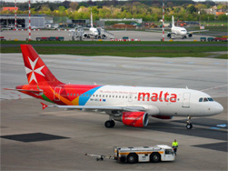 Een Airbus A319 van Air Malta