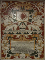 Voorbeeld van een grafsteen in de St. John's Co-Kathedraal