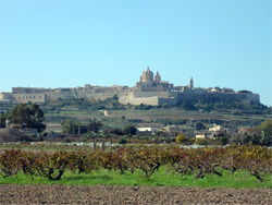 Uitzicht op Mdina