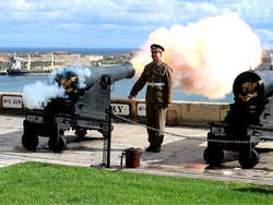 Kanonnen van de Saluting Battery
