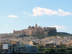 Uitzicht op de Cittadella van Gozo