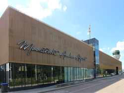 De terminal van Maastricht Aachen Airport