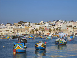 Bootjes in de haven van Marsaxlokk
